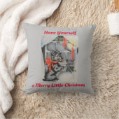 ヴィンテージ-スコッティ·ドッグとクリスマス。 クッション (ブランケット)