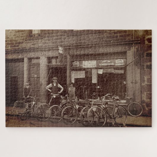 ヴィンテージ スコットランドの自転車店 G J MacDonald 1925年頃 ジグソーパズル (横)