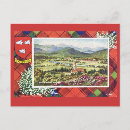 ヴィンテージ・スコットランド、ロバートソン、バルモラル ポストカード (正面)