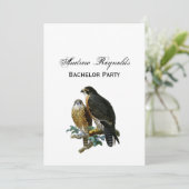 ヴィンテージ スタイルのハヤブサの枝 招待状 (スタンド正面)