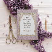 ヴィンテージ スタイルのブルーベル 花 - ピンクのカード