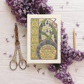 ヴィンテージ スタイルのブルーベル 花 - ピンクのカード