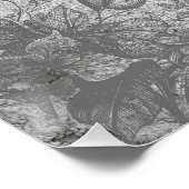 ヴィンテージ-スタイルフラワーオンストーンエドガーAllen Poe ポスター (コーナー)