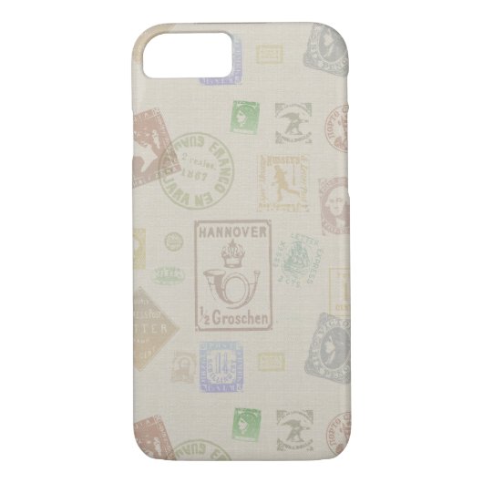 ヴィンテージ・スタンプ・アート・ケース Case-Mate iPhoneケース (裏面)