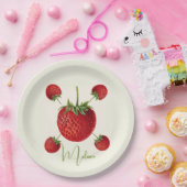 ヴィンテージ スターベリー アート ネーム パーソナライズド ペーパープレート (パーティー)
