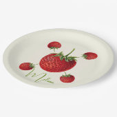 ヴィンテージ スターベリー アート ネーム パーソナライズド ペーパープレート (アングル)