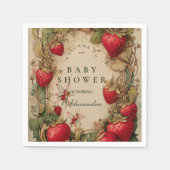 ヴィンテージ スターベリー ガーデン ベイビー シャワー スタンダードカクテルナプキン (正面)