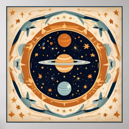 ヴィンテージ スターラーナー、宇宙、星空、宇宙 ポスター