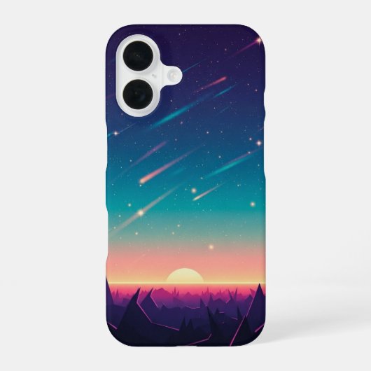 ヴィンテージ・スターリースカイグラデーション iPhone 16ケース (裏面)