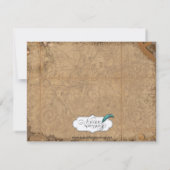 ヴィンテージ スチームパンクの花嫁 ウェディングエンゲージメント 招待状 (裏面)