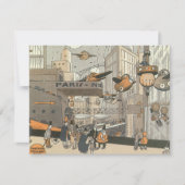 ヴィンテージ スチームパンク ボン ヴォワイヤー パーティー ご招待 招待状 (正面)