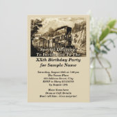 ヴィンテージ·スチーム·トレイン·マンの誕生日パーティー           招待状 (スタンド正面)