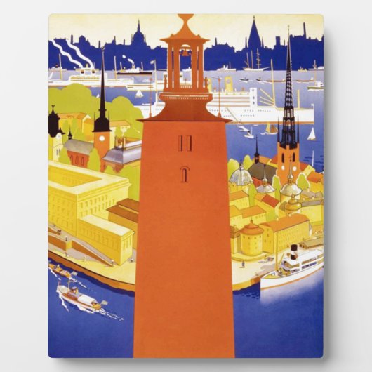 ヴィンテージ ストックホルム スウェーデン フォトプラーク (正面)