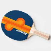 ヴィンテージ・ストライピング・ループ（名前あり） 卓球ラケット (横)