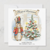 ヴィンテージ・ストーリーブックのピーターラビットのクリスマス シーズンカード (正面)