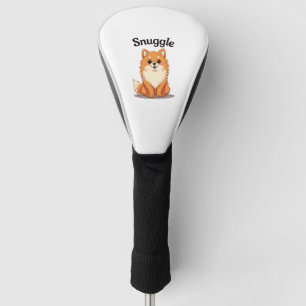 ヴィンテージ スナグル ポメラニアン かわいい 犬 イラスト D ゴルフヘッドカバー