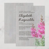 ヴィンテージ スナップドラゴン ブライダルシャワー 招待状 (正面/裏面)