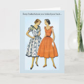 ヴィンテージ・スナーク – 後ろで話してしまって申し訳ない。 カード (正面)