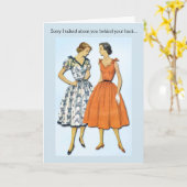 ヴィンテージ・スナーク – 後ろで話してしまって申し訳ない。 カード (黄色い花)