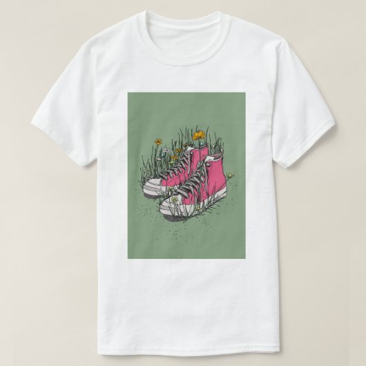 ヴィンテージ スニーカー ハイカット Tシャツ (デザイン正面)