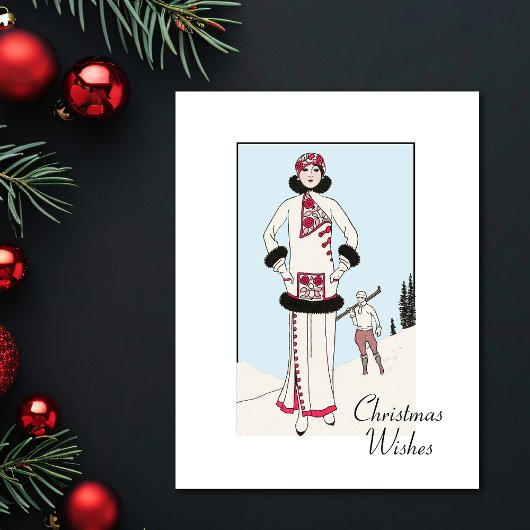 ヴィンテージ スノークイーン クリスマス ポストカード