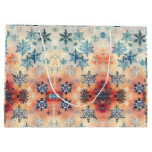 ヴィンテージ スノーフレーク パターン - ギフトバッグ (裏面)