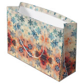 ヴィンテージ スノーフレーク パターン - ギフトバッグ (裏面アングル)