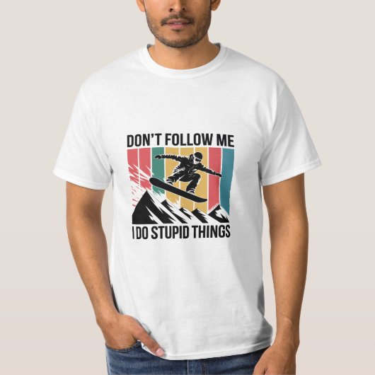 ヴィンテージ スノーボーダー シルエット Tシャツ (正面)