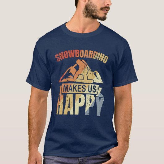 ヴィンテージ スノーボード 引用 ギフト Tシャツ (正面)
