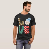 ヴィンテージ スノーマン ラブ Tシャツ (正面フル)