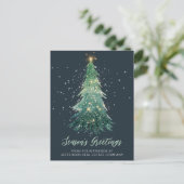 ヴィンテージ スパークリング クリスマス ツリー 会社 ビジネス (スタンド正面)