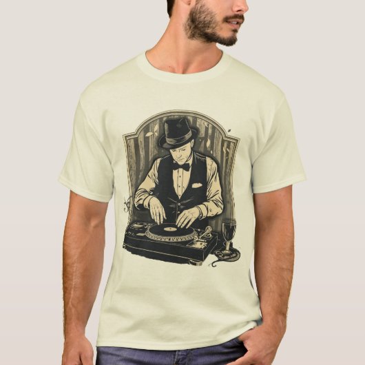 ヴィンテージ・スピークイージーDJ Tシャツ (正面)