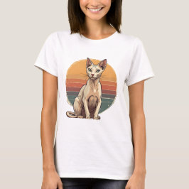 ヴィンテージ スフィンクス 猫 ママ レトロ アート Tシャツ