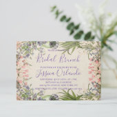 ヴィンテージ スプリング フローラル エレガント スクリプト ブライダル ブランシュ 招待状 (スタンド正面)