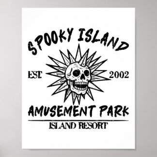 ヴィンテージ スプーキー アイランド Est 2002 遊園地 アイラ ポスター