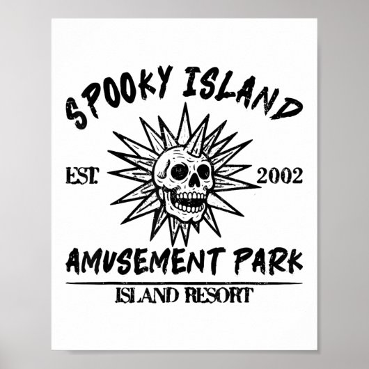 ヴィンテージ スプーキー アイランド Est 2002 遊園地 アイラ ポスター (正面)