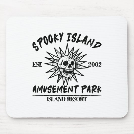 ヴィンテージ スプーキー アイランド Est 2002 遊園地 アイラ マウスパッド (正面)