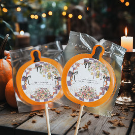 ヴィンテージ スプーキー コテージコア ハロウィンステッカー ラウンドシール