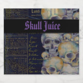 ヴィンテージ スプーキー ハロウィン スカルジュース ビールラベル (シングルラベル)