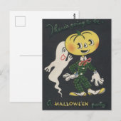 ヴィンテージ スプーキー ハロウィン ポストカード (正面/裏面)