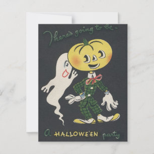 ヴィンテージ スプーキー ハロウィン ポストカード