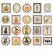 ヴィンテージ スプーキー ハロウィン 郵便切手 シール (正面)