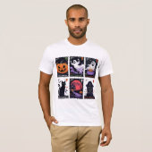 ヴィンテージ・スプーキー・ハロウィン Tシャツ (正面フル)