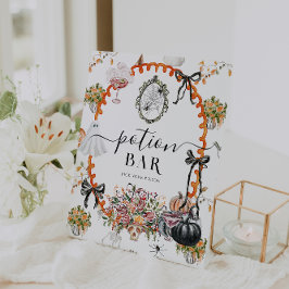 ヴィンテージ スプーキ― コテ―ジハロウィン ポ―ションバー 台座サイン