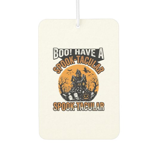 ヴィンテージ スプークタキュラー ハロウィン 幽霊の館 Tシャツ カーエアーフレッシュナー (正面)