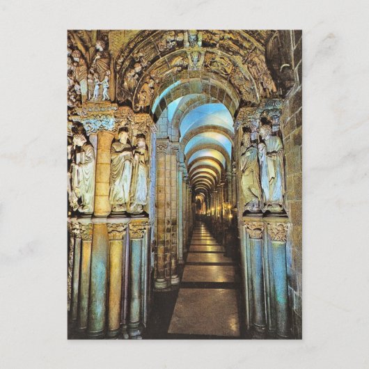 ヴィンテージ スペイン、サンティアゴ デ コンポステラ ポストカード (正面)