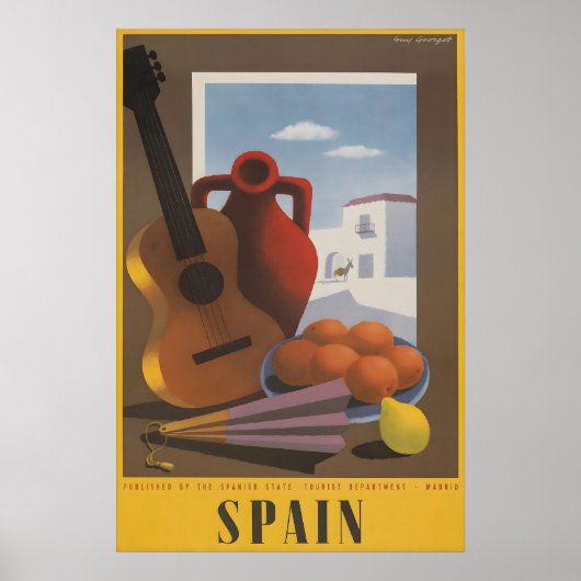 ヴィンテージ スペイン 旅行 ポスター スペイン観光 レトロ (正面)