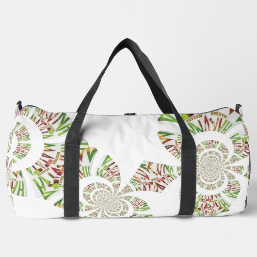 ヴィンテージ スペクトラム：アフリカンプリント カラフル アート ダッフルバッグ (正面)