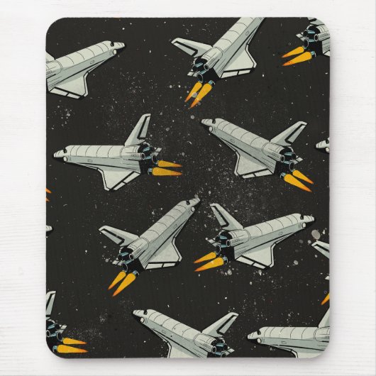 ヴィンテージ スペースシャトル パターン マウスパッド (正面)