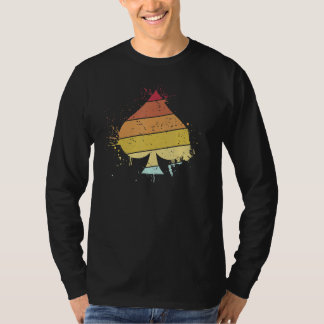 ヴィンテージ スペード ポーカー ゲーム カード プレーヤー Tシャツ